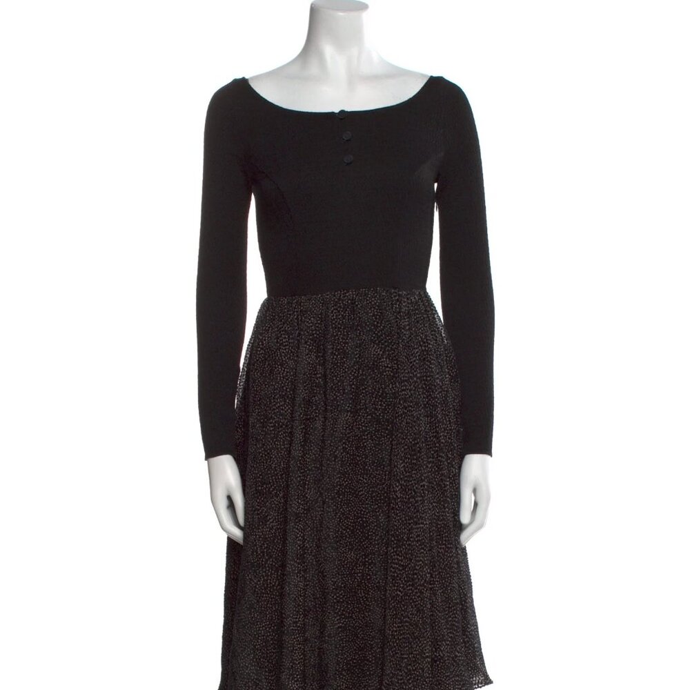 Olympia Le-Tan Scoop Neck Midi Ballet Dress